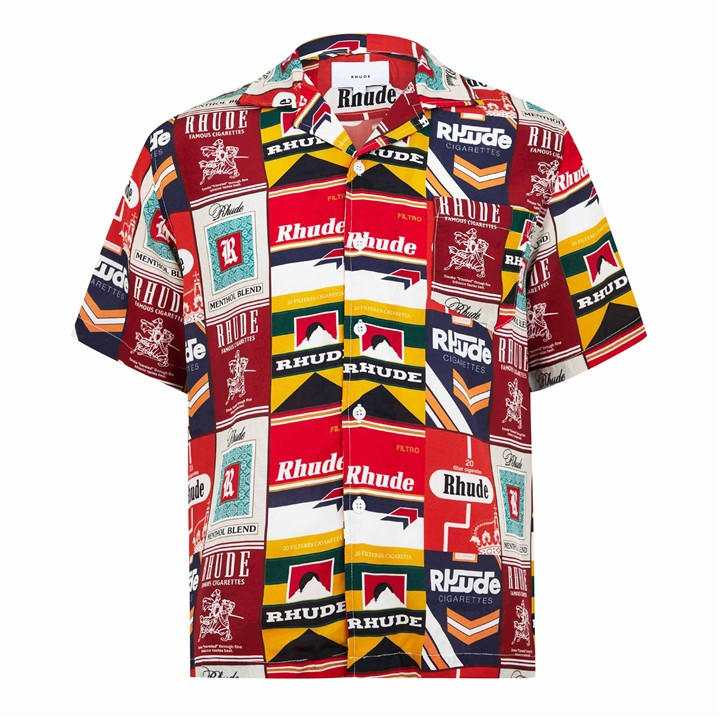 RHUDE SILK CIGARETTE SHIRT