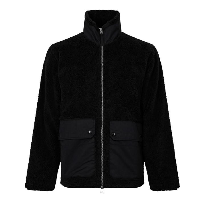 PRETTY GREEN MEN'S WONDERWALL BORG FLEECE ZIP UP TOP