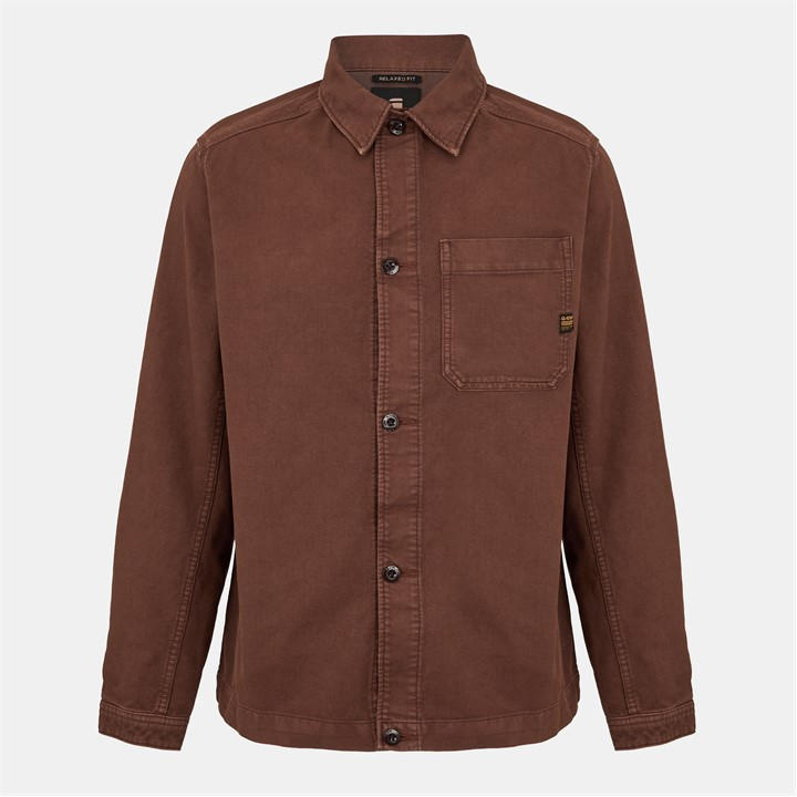 G Star Men's Purple One Pocket Relaxed Shirt Medium