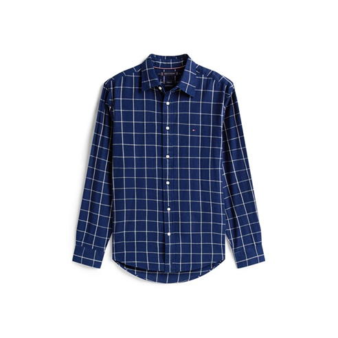 Tommy Hilfiger - Men's Twill Check Long Sleeve Patterned Shirt
