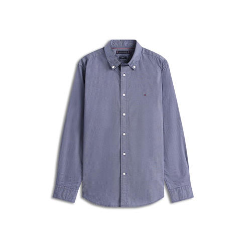 Tommy Hilfiger - Men's Long-Sleeve Poplin Print Patterned Shirt