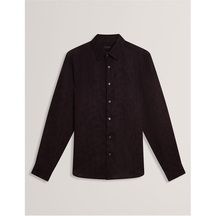 Ted Baker Men's Brown Ted Floral Ls Shirt Sn54 Medium