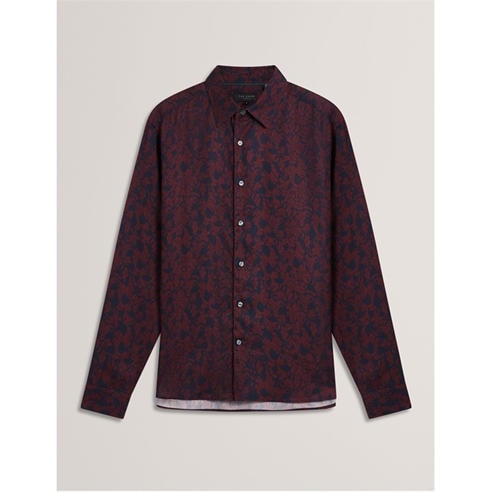 Ted Baker - Men's Floral Long-Sleeve Patterned Shirt
