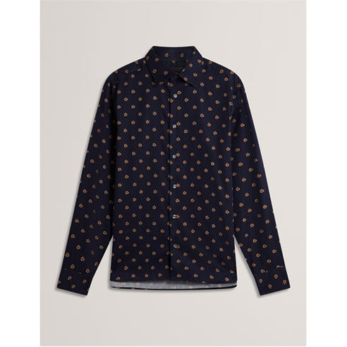 Ted Baker - Men's Floral Long-Sleeve Patterned Shirt