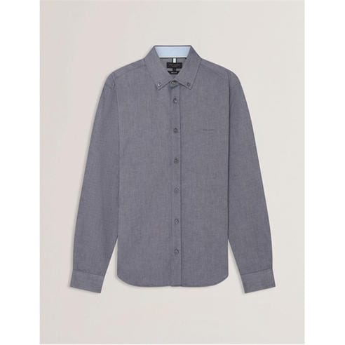 Ted Baker - Men's Long-Sleeve Oxford Plain Shirt