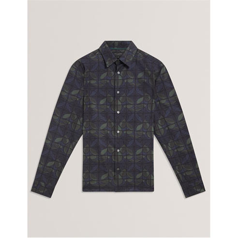 Ted Baker - Men's Long-Sleeve Floral Patterned Shirt