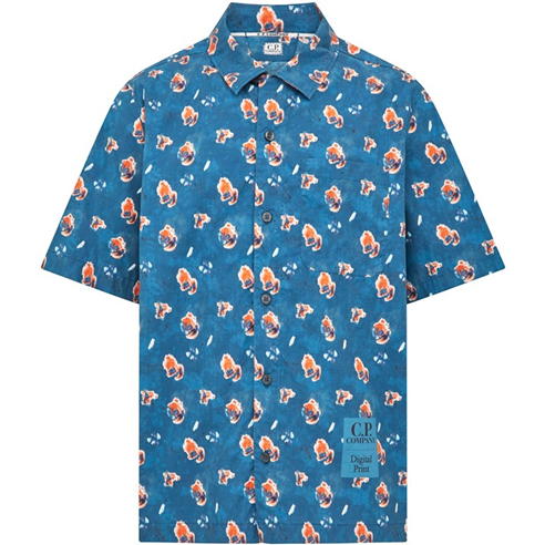 CP COMPANY - Sponged Short Sleeve Shirt