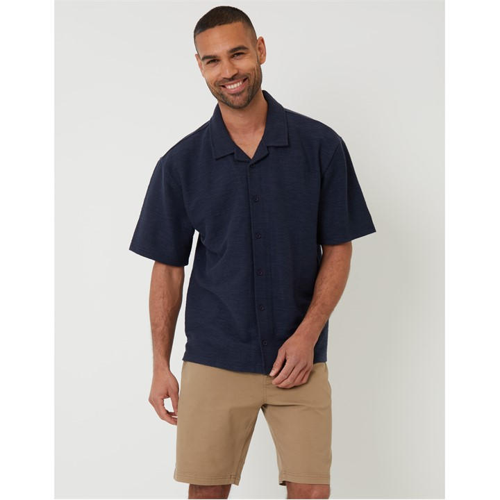 Threadbare Men's Blue Sht Ss Antti Large