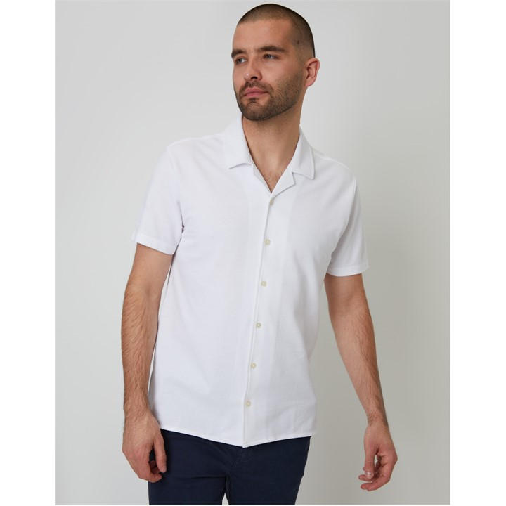 Threadbare Men's White Sht Ss Kaylian Small