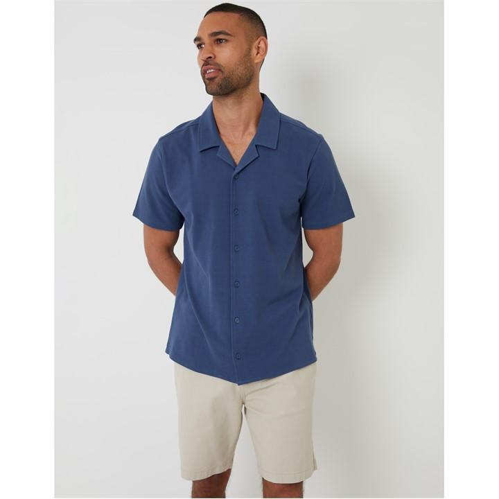Threadbare Men's Blue Sht Ss Kaylian Medium