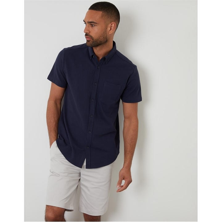 Threadbare Men's Blue Sht Ss Majestic Extra Large