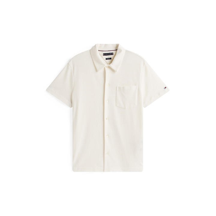Tommy Hilfiger Men's Beige Tommy Waffle Ss Shrt Medium