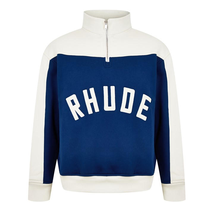 RHUDE CONTRAST QUARTER-ZIP VARISTY