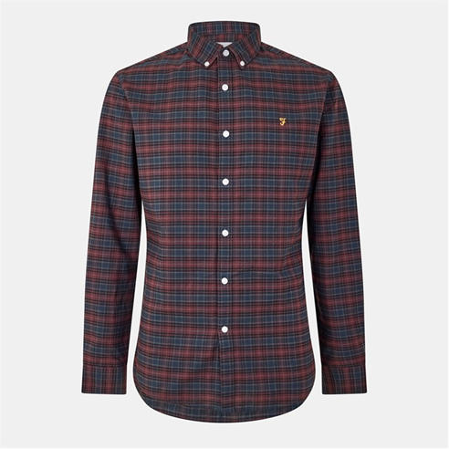Farah - Men's Carway Long-Sleeve Patterned Shirt