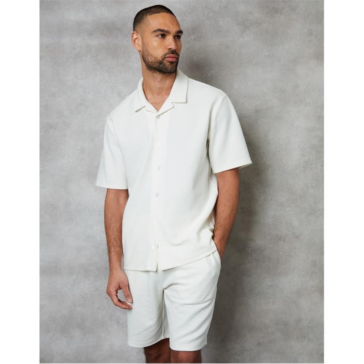 Threadbare Men's Neutral Embley Shirt Extra Large