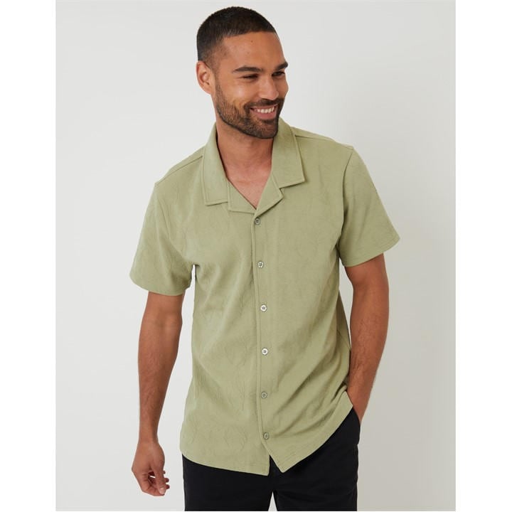 Threadbare Men's Green Darvel Shirt Large