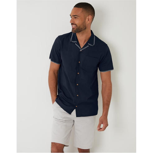 Threadbare - Men's Burnley Short-Sleeve Patterned Shirt