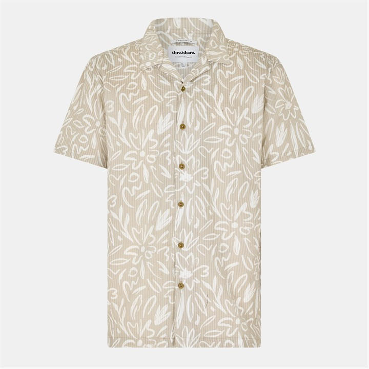 Threadbare Men's Neutral Shirt Dalo Medium