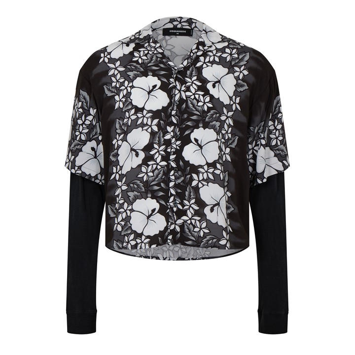 DSQUARED2 FLORAL BOWLING SHIRT