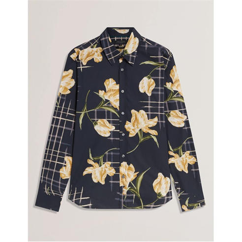 Ted Baker - Men's Long Sleeve Patterned Shirt