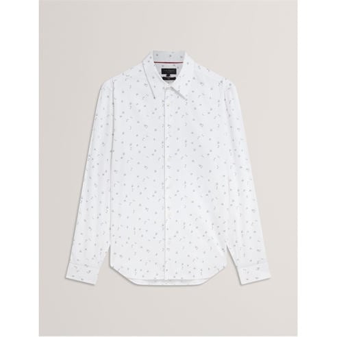 Ted Baker - Men's Long Sleeve Floral Patterned Shirt