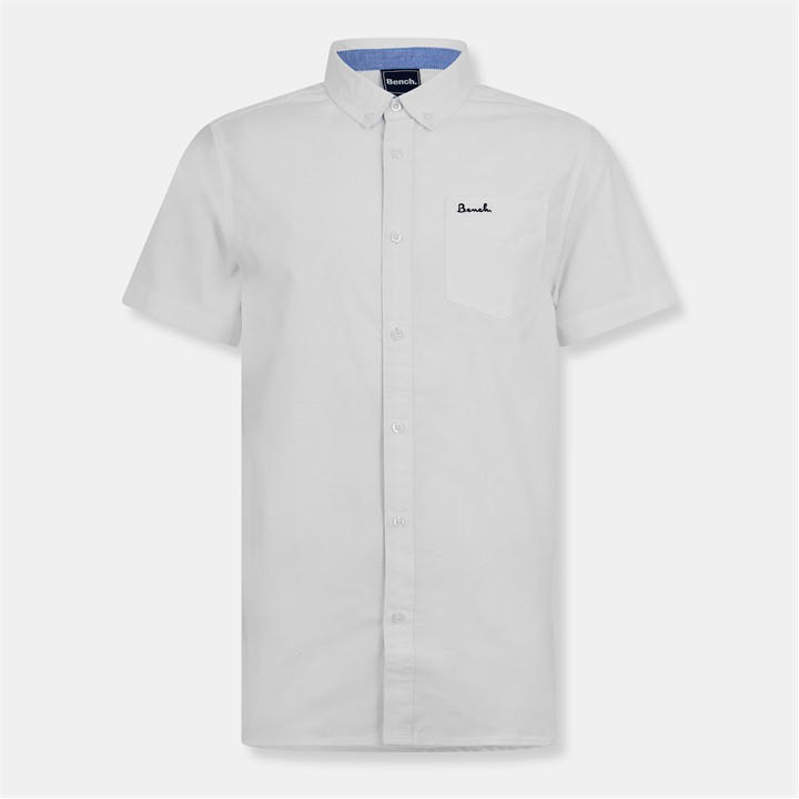 Bench Men's White Short-Sleeve Plain Shirt