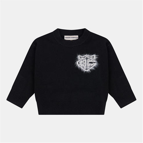 THE COUTURE CLUB - Juniors Monogram Fluffy Knit Crew