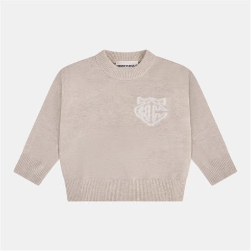 THE COUTURE CLUB - Juniors Monogram Fluffy Knit Crew