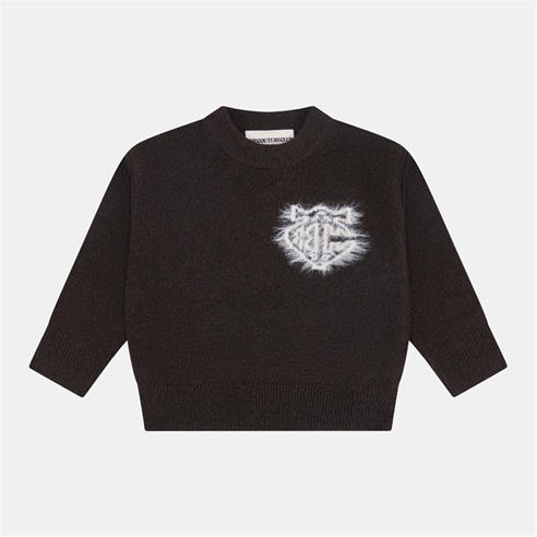 THE COUTURE CLUB - Juniors Monogram Fluffy Knit Crew