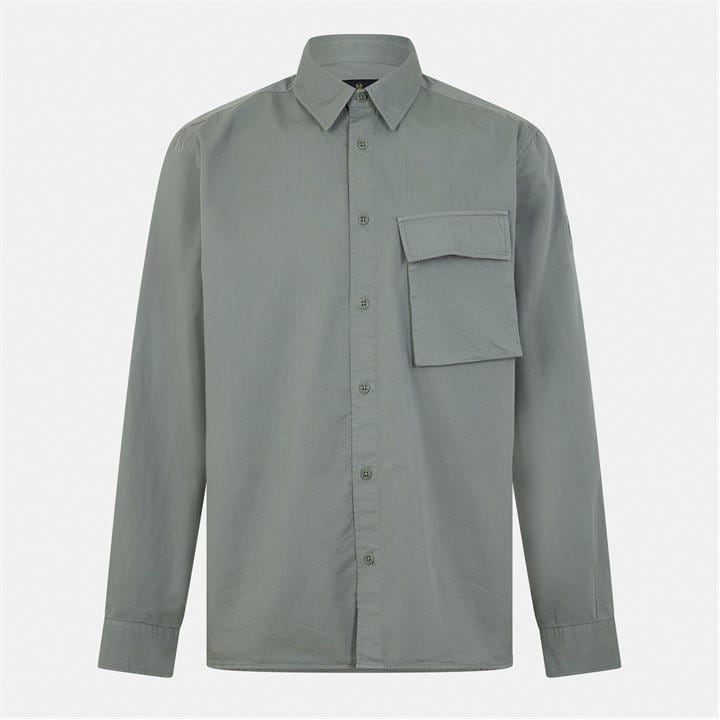 Belstaff Men's Green Scale Shirt Medium