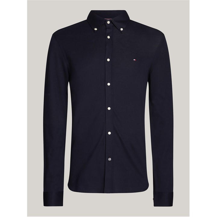 Tommy Hilfiger Mens Blue 1985 Knitted Sf Shirt - 2XL