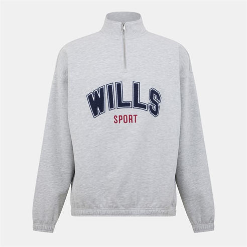 Jack Wills - Men's 1/4 Zip Graphic Fleece