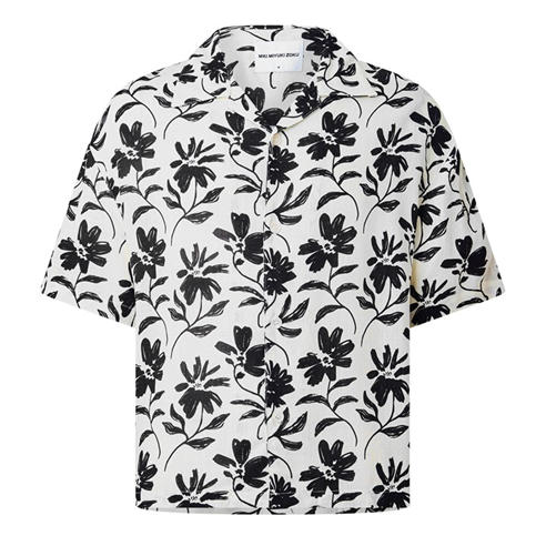 MKI MIYUKI ZOKU - Men's Floral Short Sleeve Bowling Shirt