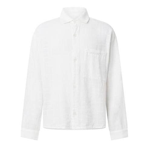 MKI MIYUKI ZOKU - Men's Loose Weave Long Sleeve Patterned Shirt