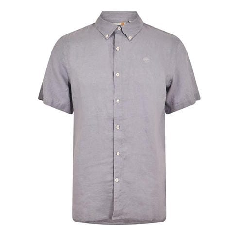 Timberland - Men's Linen Short Sleeve Oxford Shirt