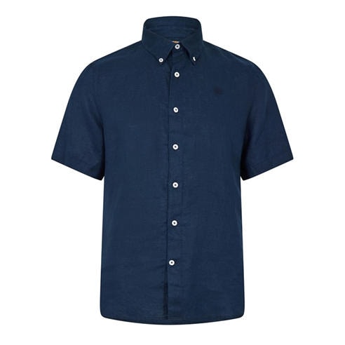 Timberland - Men's Linen Short Sleeve Oxford Shirt