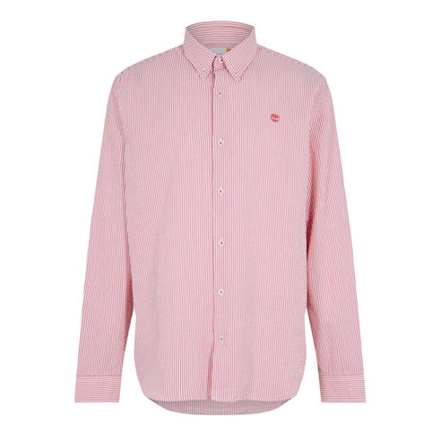Timberland - Men's Long Sleeve Striped Seersucker Oxford Shirt