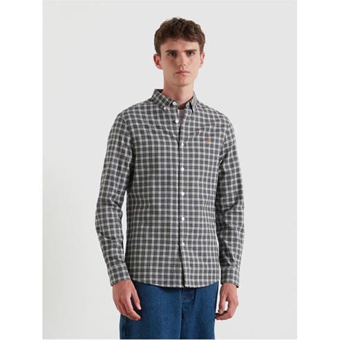 Farah - Men's Milners Check Long Sleeve Patterned Shirt