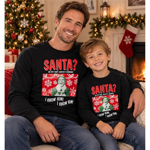 Character - Unisex Disney Elf Xmas Fleece Crew Sweat