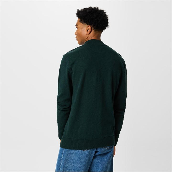 Evergreen Marl - Jack Wills - Funnel Neck Half Zip Jumper Men