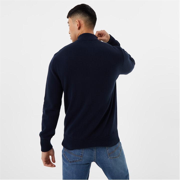 Navy - Jack Wills - Funnel Neck Half Zip Jumper Men