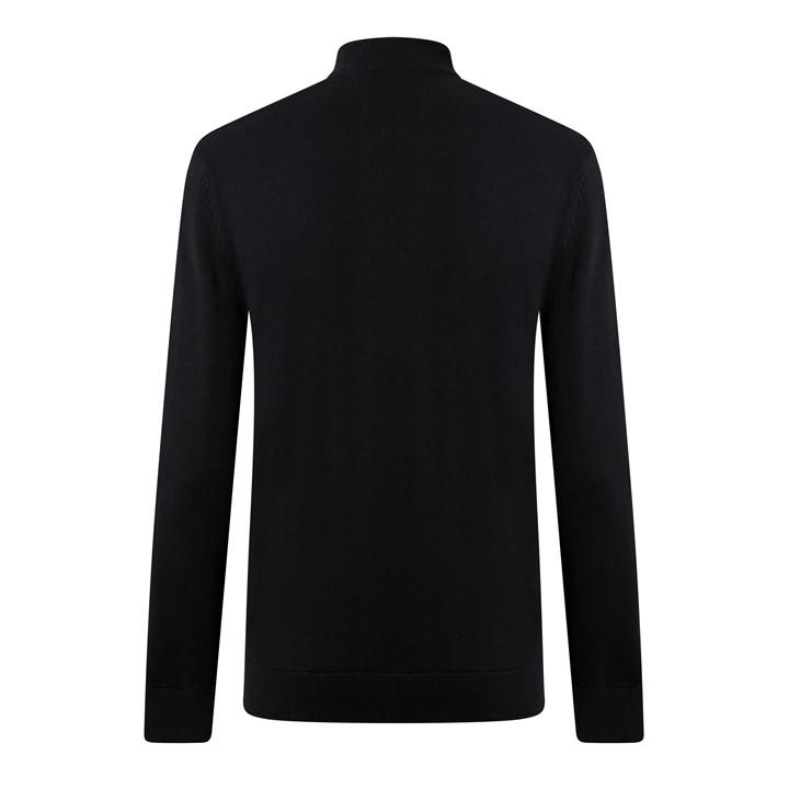 Black - Jack Wills - Funnel Neck Half Zip Jumper Men
