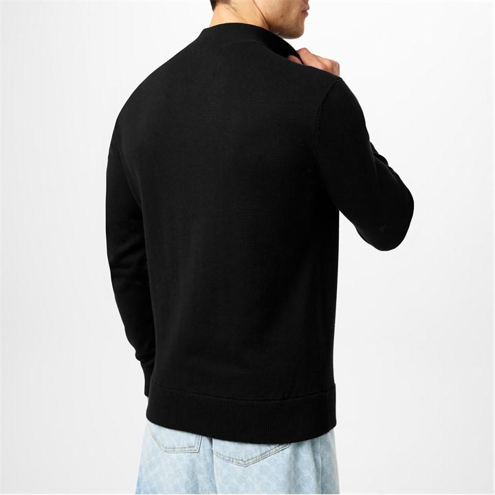 Black - Jack Wills - Funnel Neck Half Zip Jumper Men