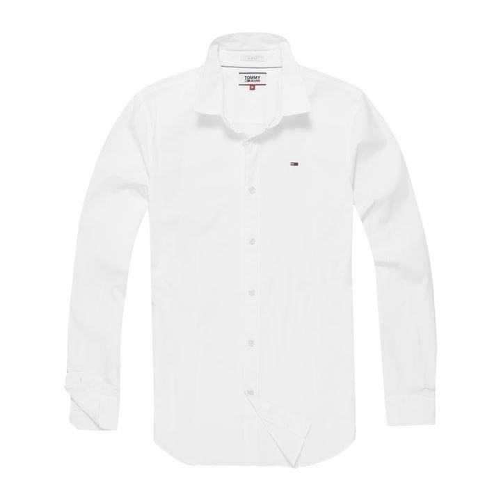 Tommy Jeans Men's White Stretch Shirt Extra Large