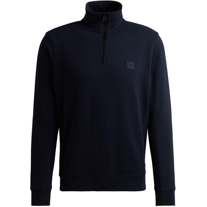 Dark Blue 404 - Boss - Zetrust quarter Sweater Mens