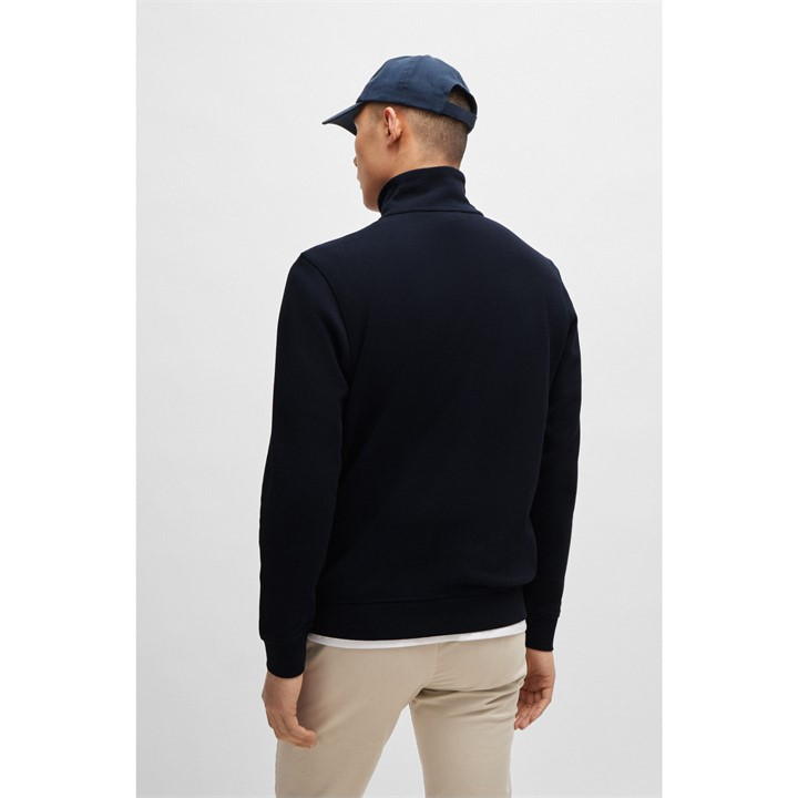 Dark Blue 404 - Boss - Zetrust quarter Sweater Mens