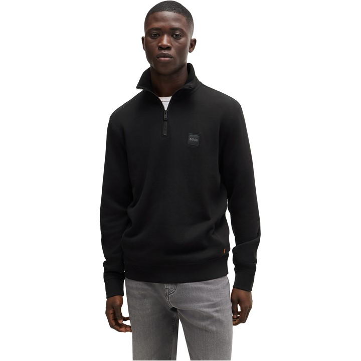 Black 001 - Boss - Zetrust quarter Sweater Mens