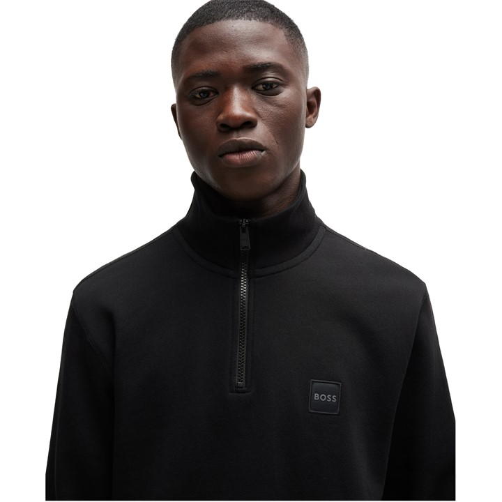 Black 001 - Boss - Zetrust quarter Sweater Mens