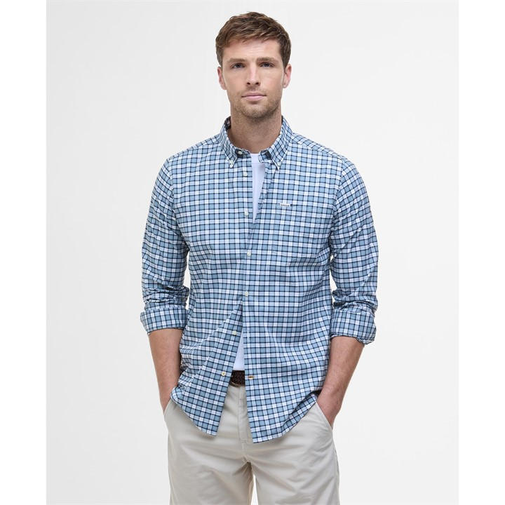 Barbour Men's Blue Lomond Tailored Fit Shirt - Large