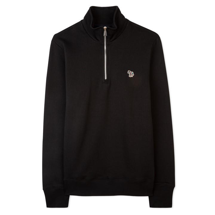 Ps Paul Smith Men's Black Half Zip Sweatshirt Medium